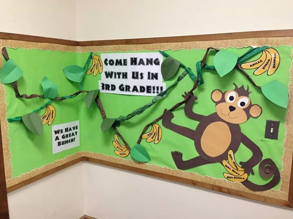 Monkey Theme Classroom -  Classroom decorations, Classroom themes, Door  decorations classroom