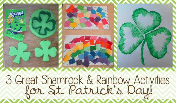 Rainbow Finger Paint St. Patrick's Day Craft for kids - Creative