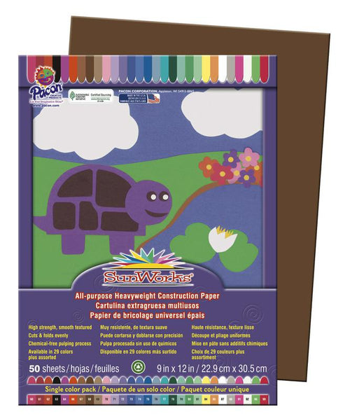 Colorations® Light Brown 9 x 12 Heavyweight Construction Paper Pack - 50  Sheets