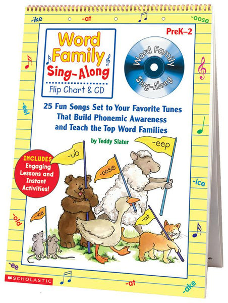 Scholastic Word Family Sing-Along Flip Chart & CD | SC