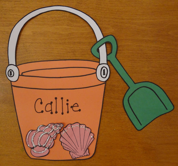 sand bucket and shovel coloring page