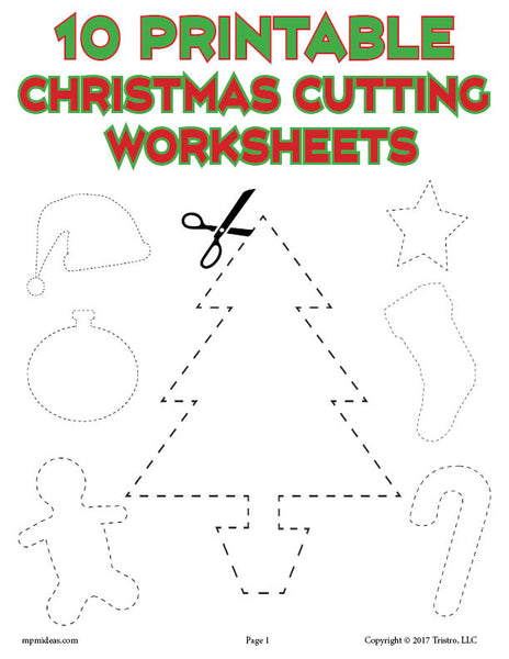 Boost Skills with Christmas Scissor Practice Worksheets