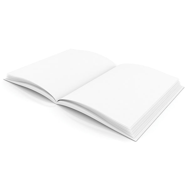 Hayes Hardcover Blank Book, White, 28 pages (14 sheets), 6W x 8H