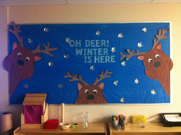 Oh Deer Winter Is Here Winter Themed Bulletin Board Idea Supplyme