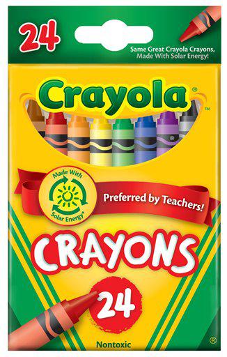 Crayola Large Crayons, Tuck Box, 8 Colors Per Box, 12 Boxes