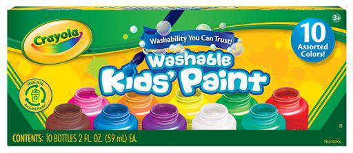 Crayola Washable Kids White Paint, 2 fl.oz. Containers
