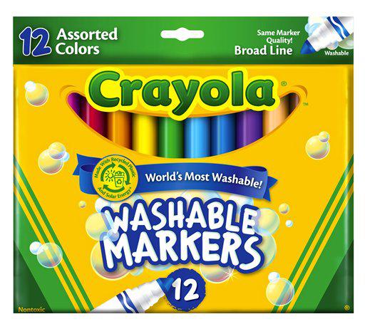 Crayola Broad Line Markers, Brown, 12 Count Bulk Markers