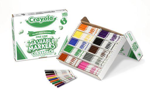 Ultra-Clean Washable Broad Line Markers Classpack, 200 Count, Crayola.com