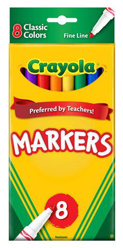 Crayola Fine Line Markers For Kids, Back to School Supplies For Teachers, Bulk  Markers For School, 200 Count 