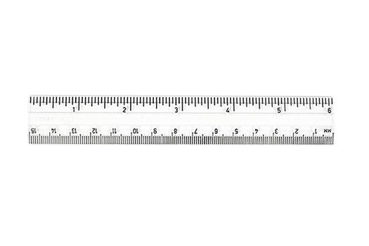 Ruler 6 inch Clear Plastic