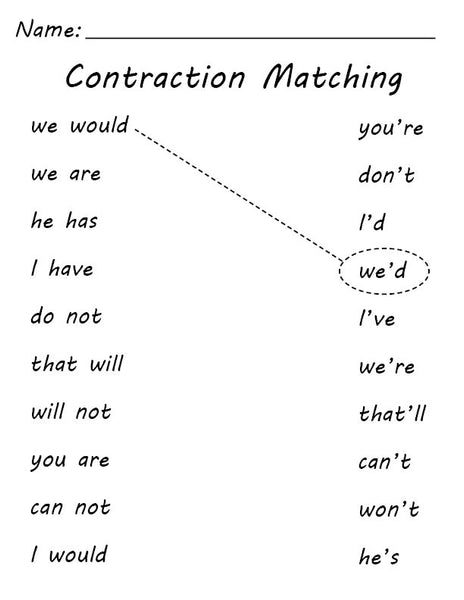 printable-contraction-worksheets-matching-and-cut-and-paste-supplyme