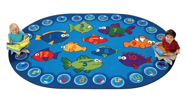 Carpets for Kids Fishing for Literacy Alphabet & Numbers Classroom