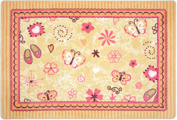 Flower Burst Classroom Rug (6' x 9' Rectangle)