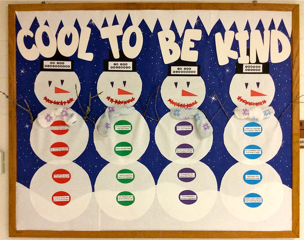 12 Snowflake Bulletin Board Cut-Out Set Winter 12 8 6 Blue