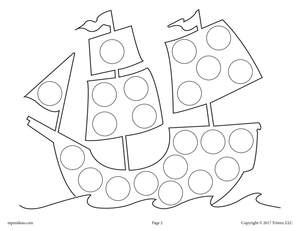 FREE Thanksgiving Do-A-Dot Printables and Dot Art Painting Coloring Pages!