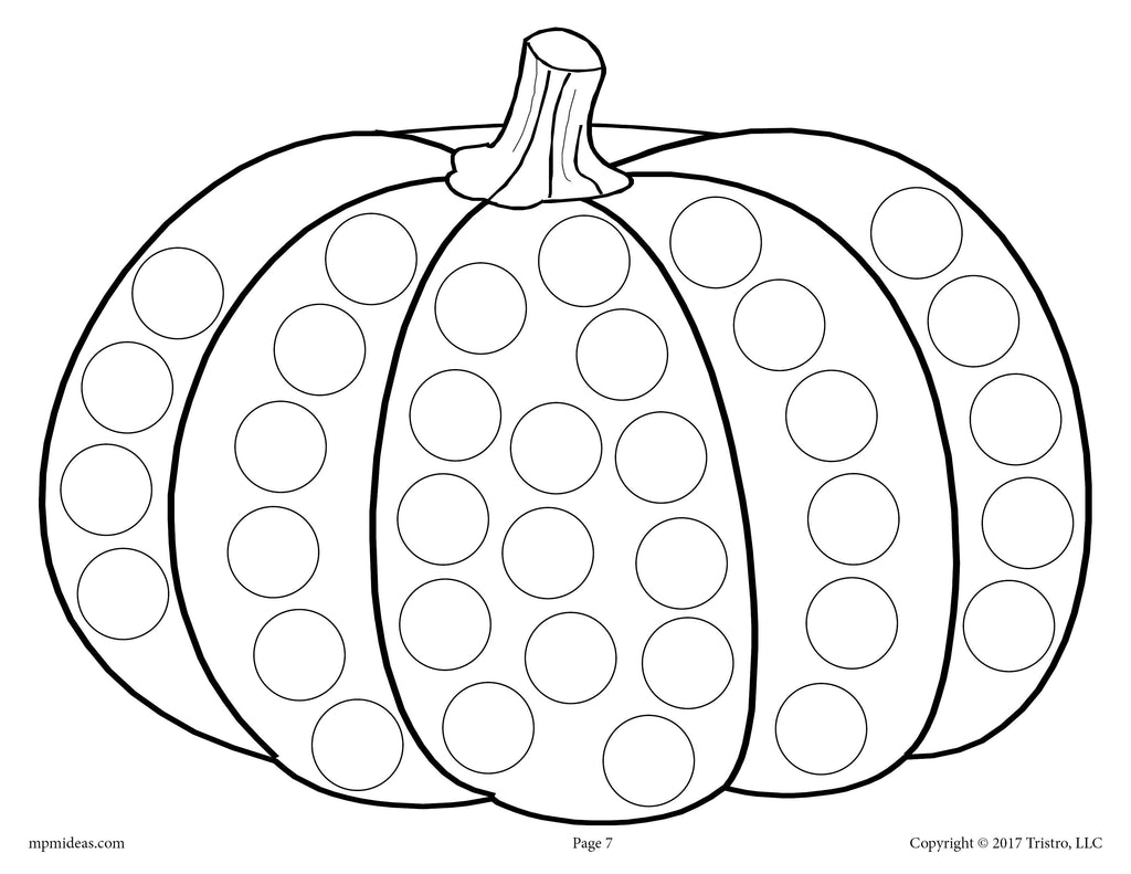 FREE Thanksgiving Do-A-Dot Printables and Dot Art Painting Coloring Pages!