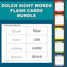 Dolch Sight Words Flash Cards Bundle