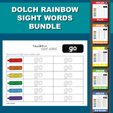 Dolch Sight Words Worksheets Bundle - Rainbow Sight Words