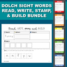 Dolch Sight Words Worksheets - Read, Write, Stamp, And Build Bundle
