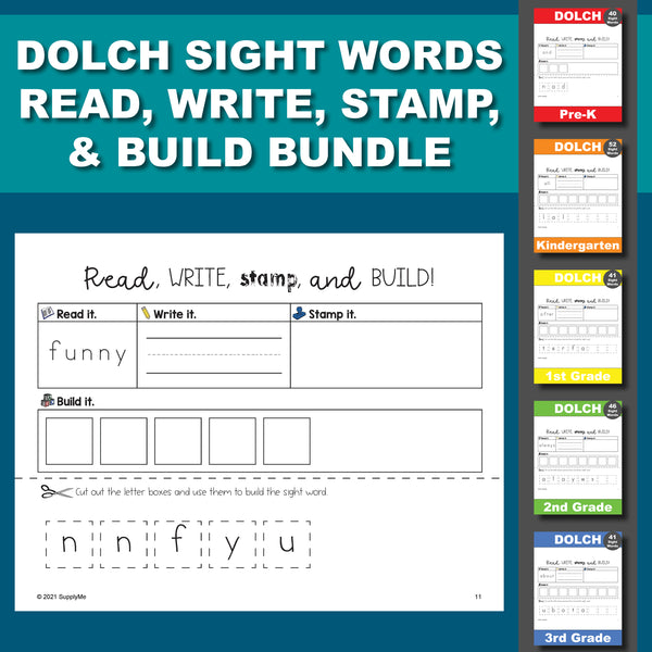 Sight Words Worksheets - Read, Write, Stamp, And Build, Includes All 2 ...