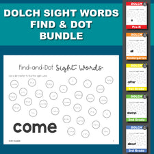 Dolch Sight Words Worksheets - Find And Dot Bundle