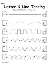 Letter D Tracing Worksheet With Line Tracing, Uppercase And Lowercase Letters, Includes Letter Formation Guides