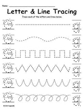 Letter G Tracing Worksheet With Line Tracing, Uppercase And Lowercase Letters, Includes Letter Formation Guides