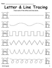 Letter H Tracing Worksheet With Line Tracing, Uppercase And Lowercase Letters, Includes Letter Formation Guides