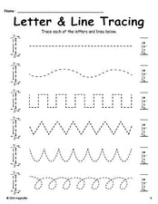 Letter I Tracing Worksheet With Line Tracing, Uppercase And Lowercase Letters, Includes Letter Formation Guides