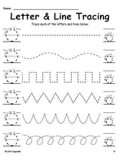 Letter O Tracing Worksheet With Line Tracing, Uppercase And Lowercase Letters, Includes Letter Formation Guides