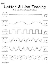 Letter C Tracing Worksheet With Line Tracing, Uppercase And Lowercase Letters