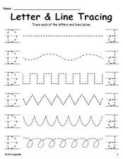 Letter D Tracing Worksheet With Line Tracing, Uppercase And Lowercase Letters