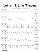 Letter G Tracing Worksheet With Line Tracing, Uppercase And Lowercase Letters