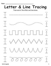 Letter I Tracing Worksheet With Line Tracing, Uppercase And Lowercase Letters