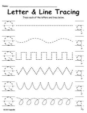 Letter Q Tracing Worksheet With Line Tracing, Uppercase And Lowercase Letters