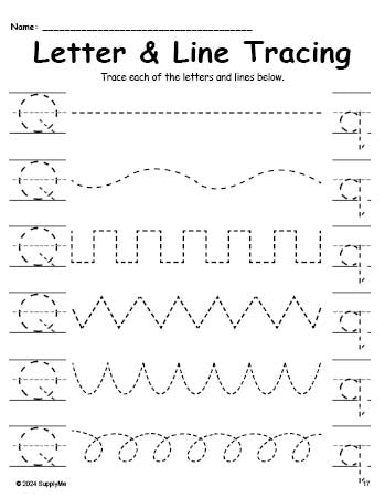 Letter Q Tracing Worksheet With Line Tracing, Uppercase And Lowercase 