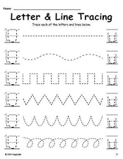 Letter U Tracing Worksheet With Line Tracing, Uppercase And Lowercase Letters, Includes Letter Formation Guides