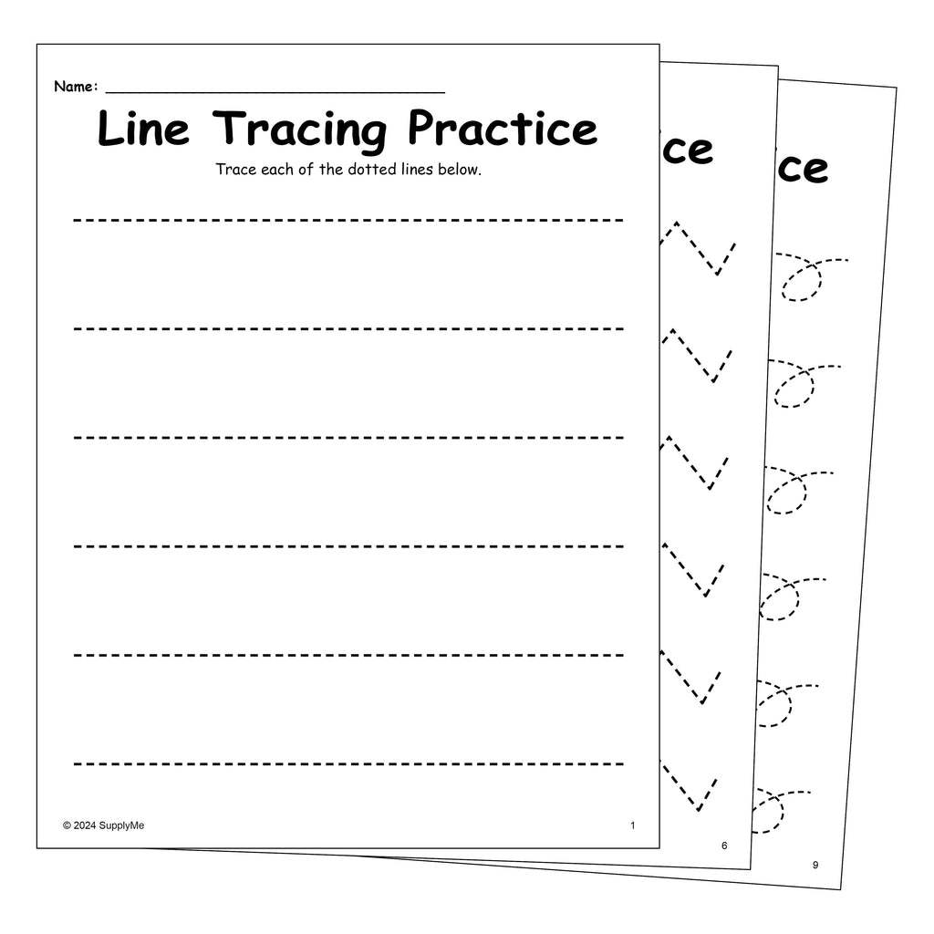 10 Line Tracing Worksheets