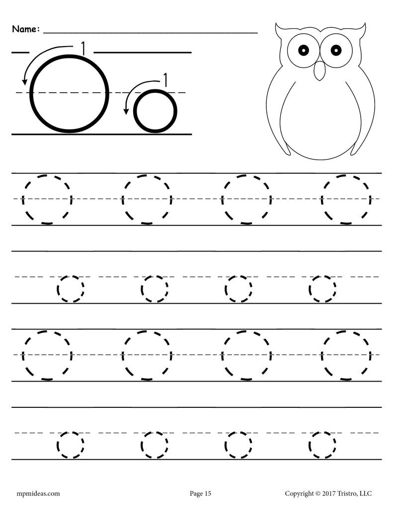 FREE Printable Letter O Tracing Worksheet!