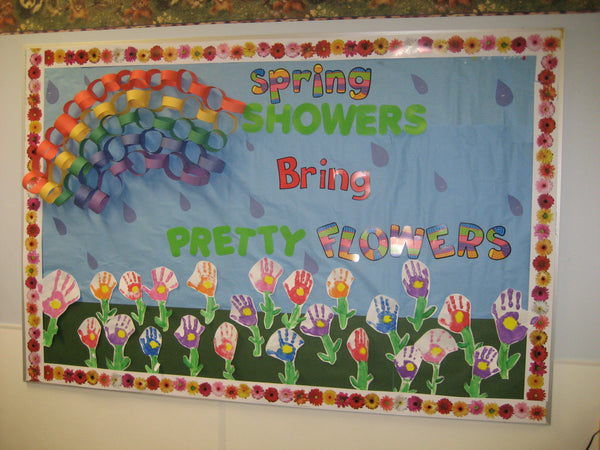 Spring Showers Bring Pretty Flowers! - Bulletin Board Idea – SupplyMe