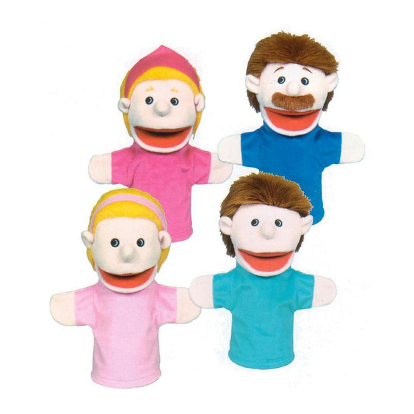 Get Ready Kids Family Bigmouth Puppets, Caucasian Family of 4 | MTB350 ...