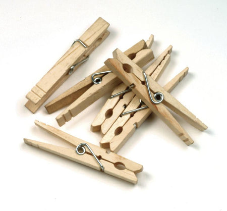 50 Pcs Large Wooden Clothes Pins Photo Clips, Wooden Pegs