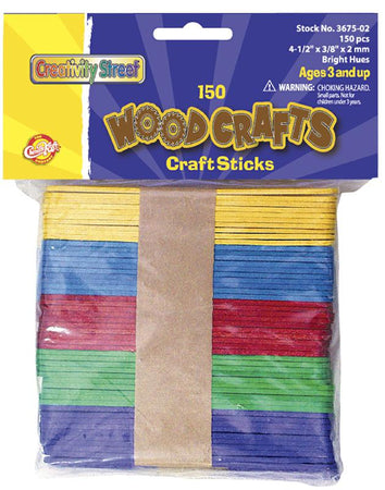 Chenille Kraft Wood Jumbo Craft Sticks, Natural, 500/Box