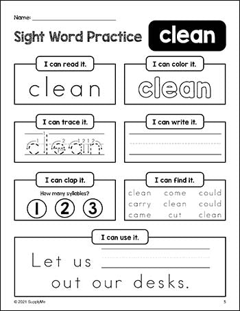 Third Grade Sight Words Worksheets, 41 Pages Of Dolch 3rd Grade Sight Words Practice