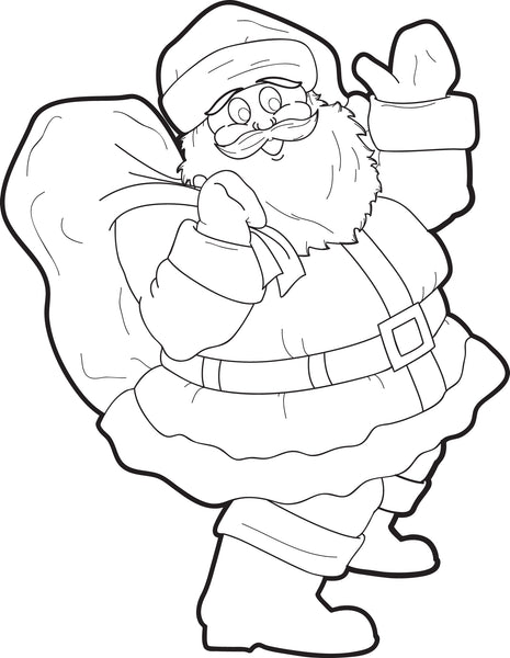 Printable Santa Claus Coloring Page for Kids #5 – SupplyMe