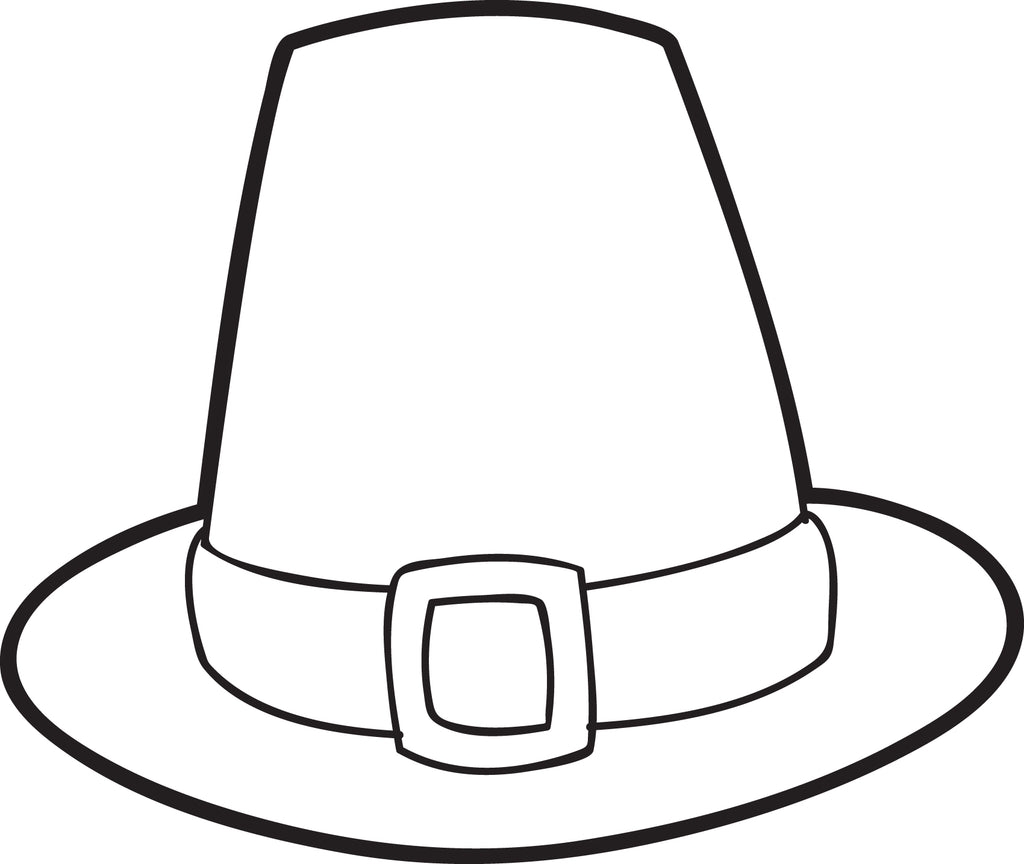 Printable Pilgrim Hat Coloring Page For Kids Thanksgiving Coloring