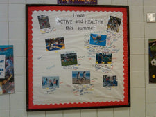 I Was Active & Healthy This Summer! - PE and Health Back-To-School Board