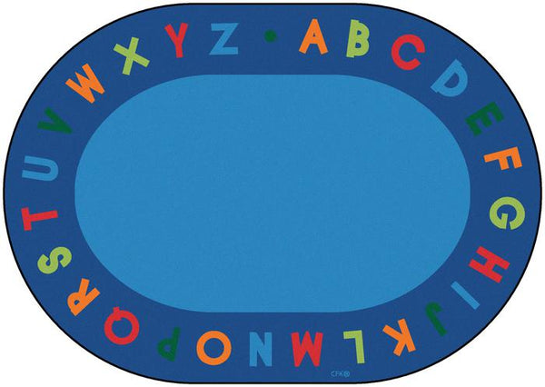 Carpets for Kids Alphabet Circle Time Classroom Carpet, 6' x 9' Oval ...