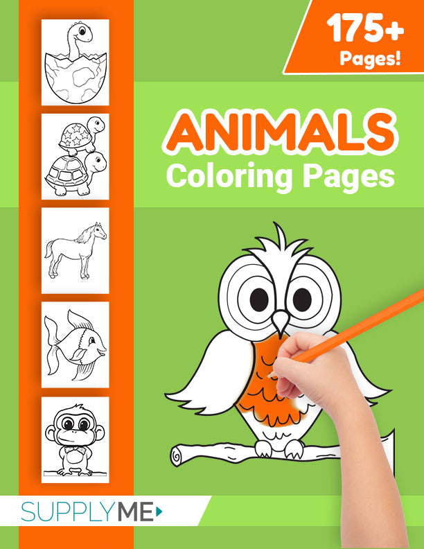 Personalized Animal Friends Coloring Book - Crayon Coloring Book