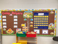 Camp Helpers! - Camping Themed B2S Bulletin Board